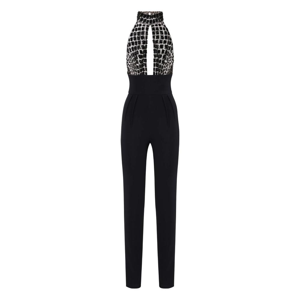 オールインワン・サロペット ELISABETTA FRANCHI JUMPSUITS BLACK JUMPSUIT Elisabetta Franchi Jumpsuit - Black - Women | TU00336E2110