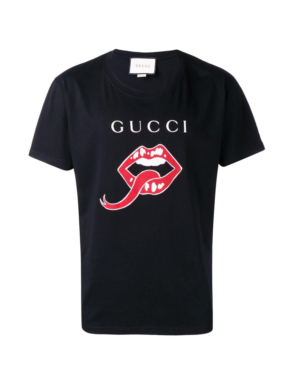 gucci mouth t shirt black