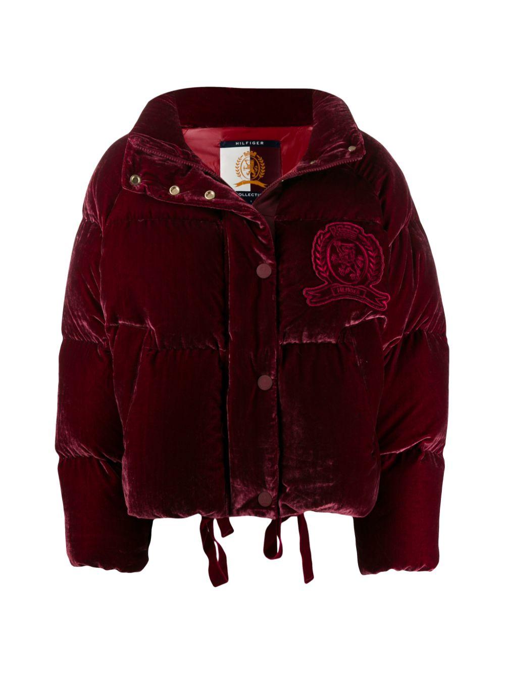 tommy hilfiger red puffer coat