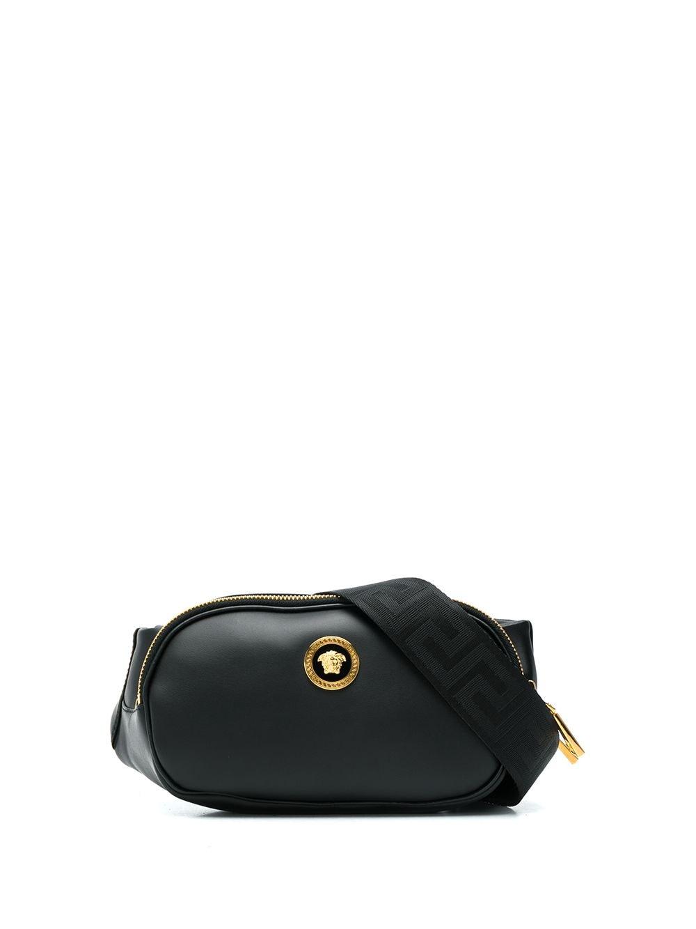 Versace Leather Medusa Plaque Belt Bag 