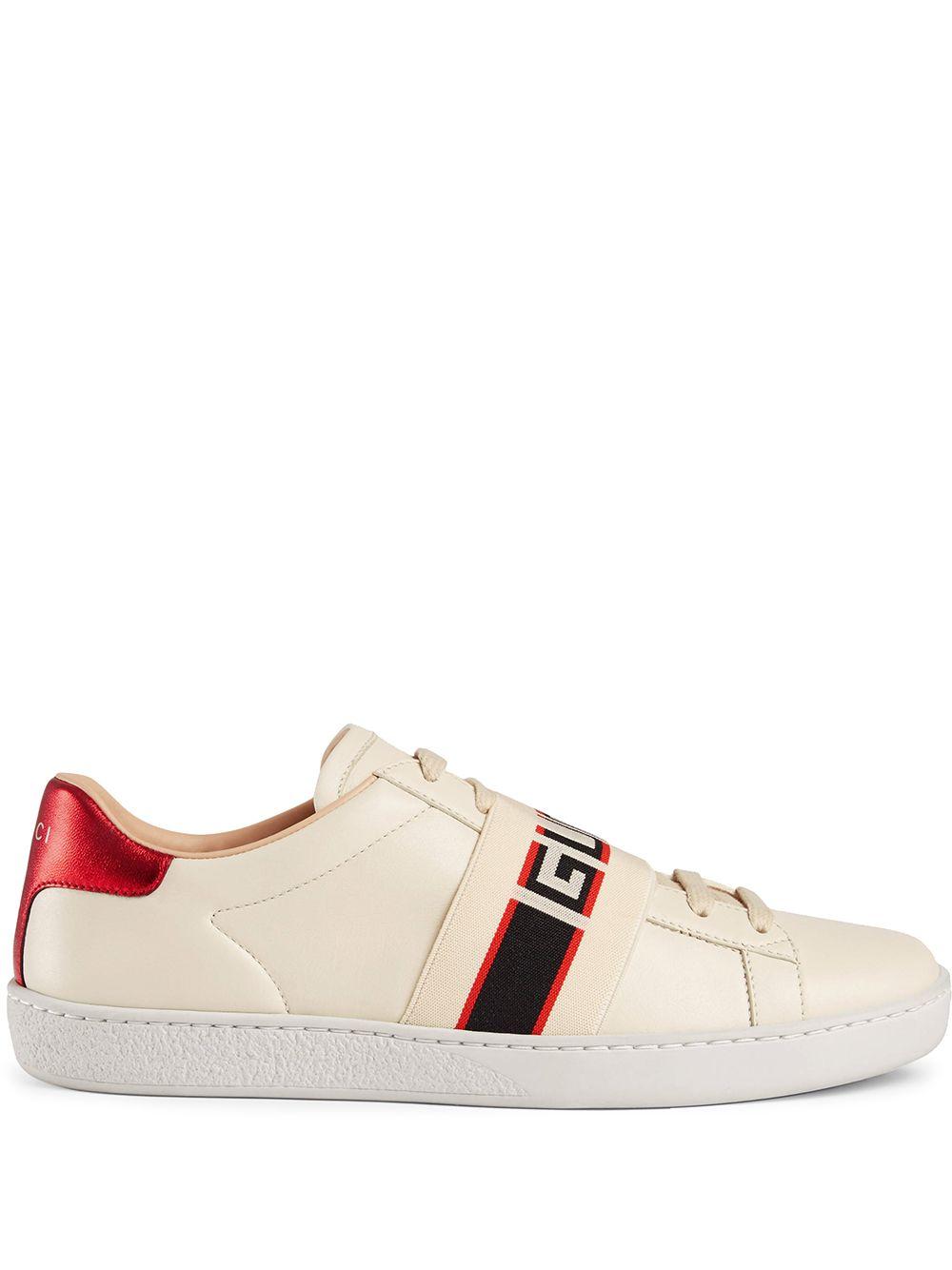 new ace gucci band leather sneaker