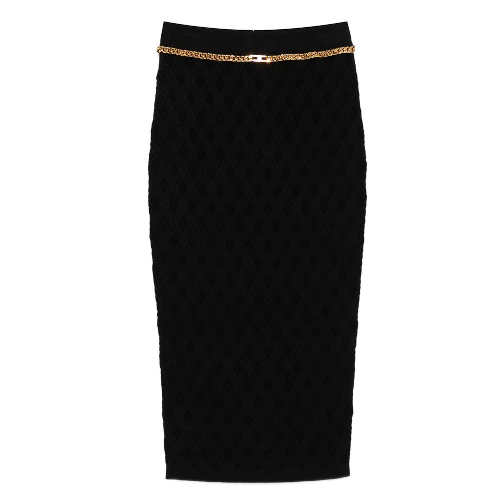 ワンピース ELISABETTA FRANCHI Women Mid Skirts AM63B51E2110 nero Black Elisabetta Franchi - One-Shoulder Long Dress with Long