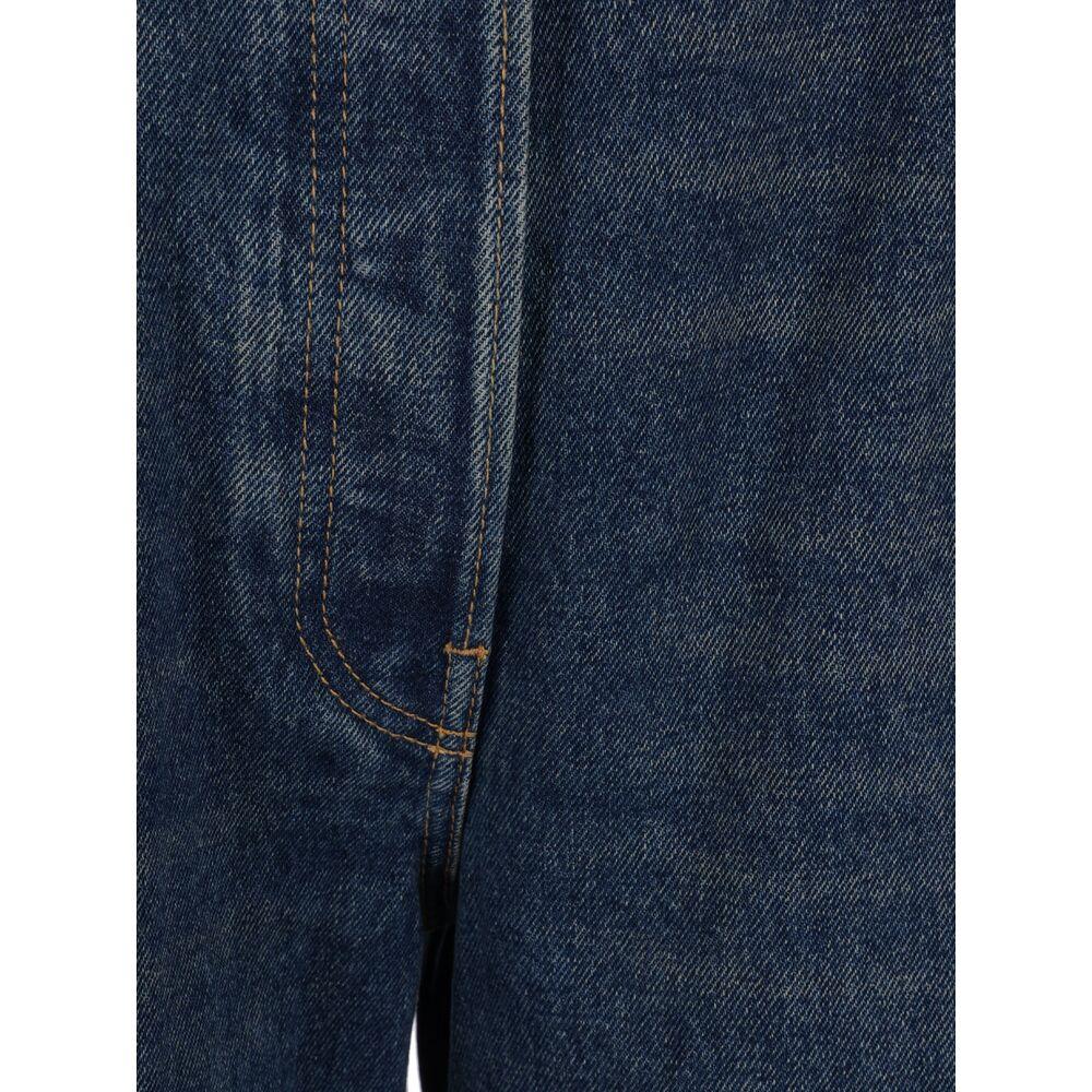 Prada Wide-Leg Jeans in Blue | Lyst