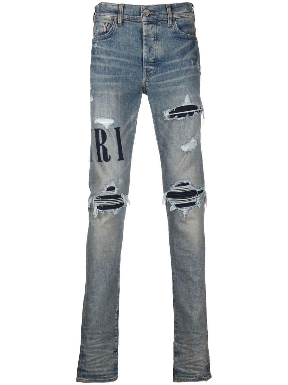 Distressed Jeans Amiri Look Alike Jeans Amiri Appliqué-logo