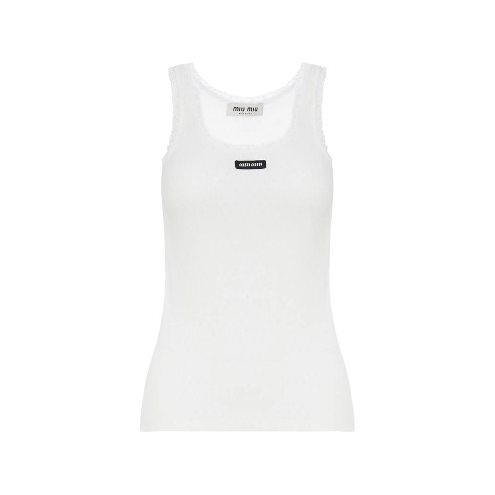 Miu Miu Sleeveless and tank tops for Women | Online Sale up to 33