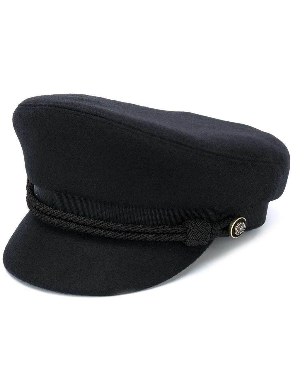 Saint Laurent Felt Sailor Cap in Black 