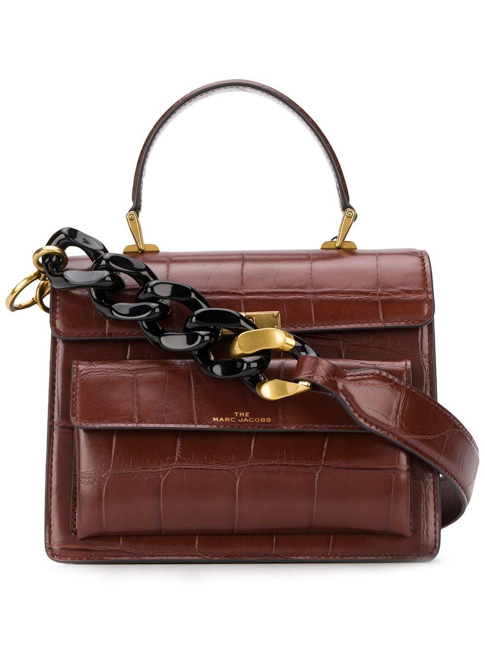 Marc Jacobs The Uptown Crocodileembossed Bag in Brown Lyst