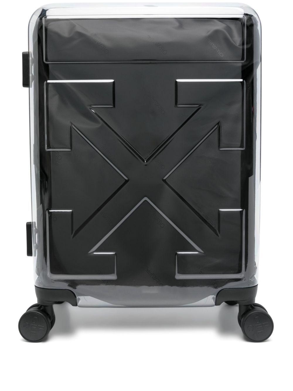 Off white trolley bag on sale