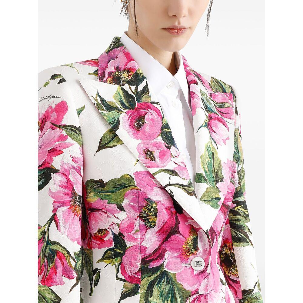 Dolce Gabbana Floral-Print Blazer in Pink Lyst UK