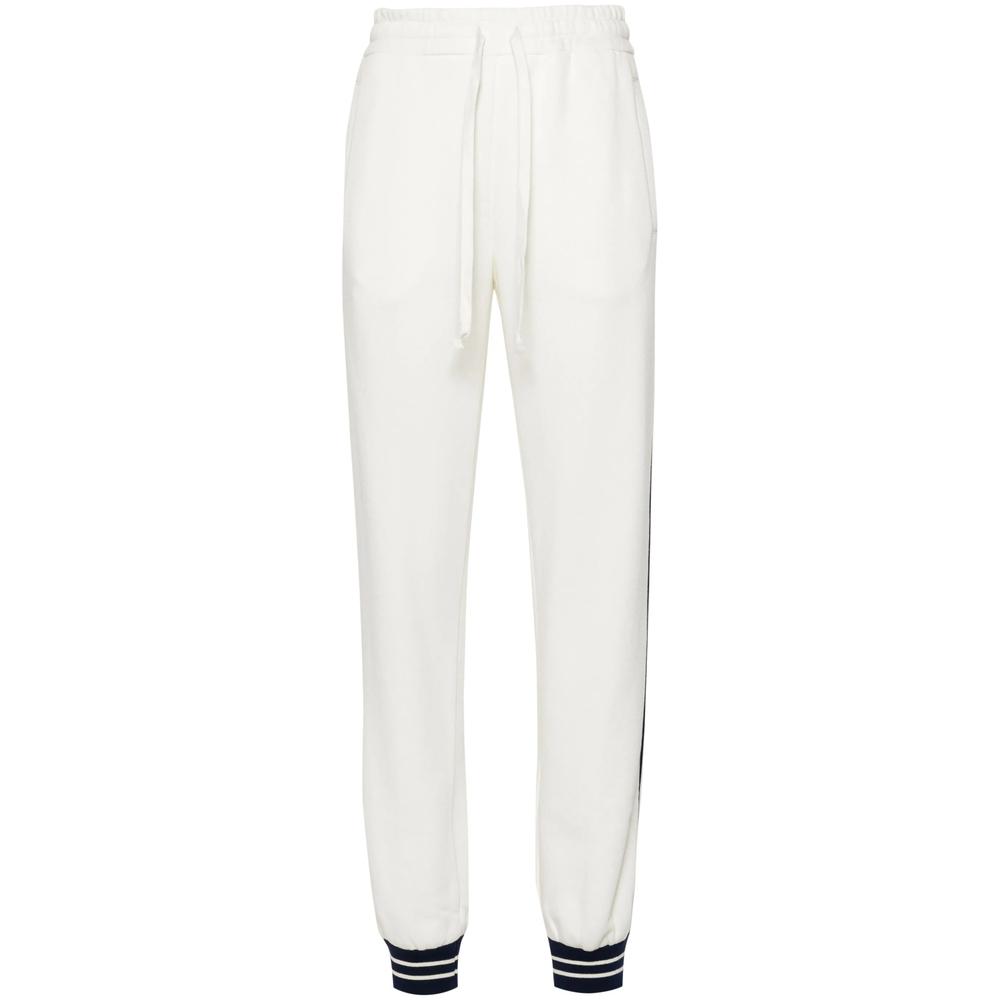 GUCCI★素敵！INTERLOCKING G LOGO WHITE COTTON SWEATPANTS GUCCI PANTS INTERLOCKING G LOGO WHITE COTTON SWEATPANTS