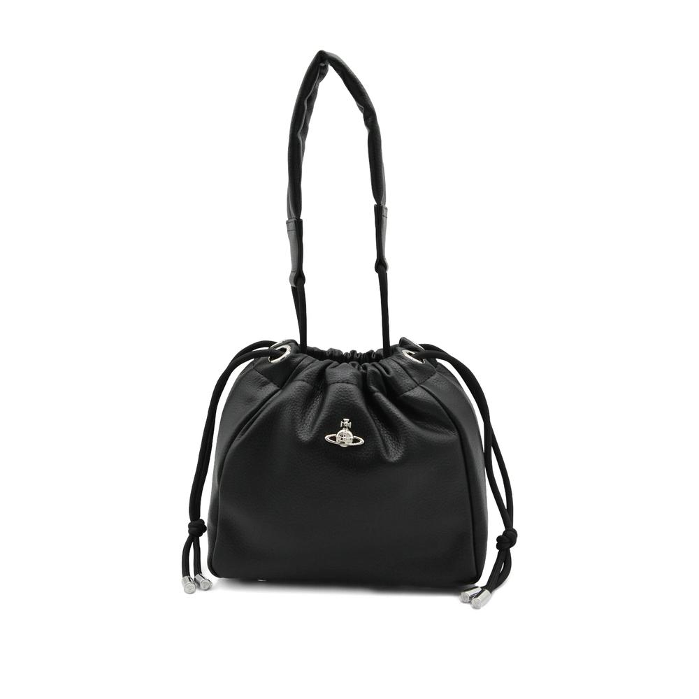 Vivienne Westwood Logo-Plaque Bucket Bag in Black | Lyst