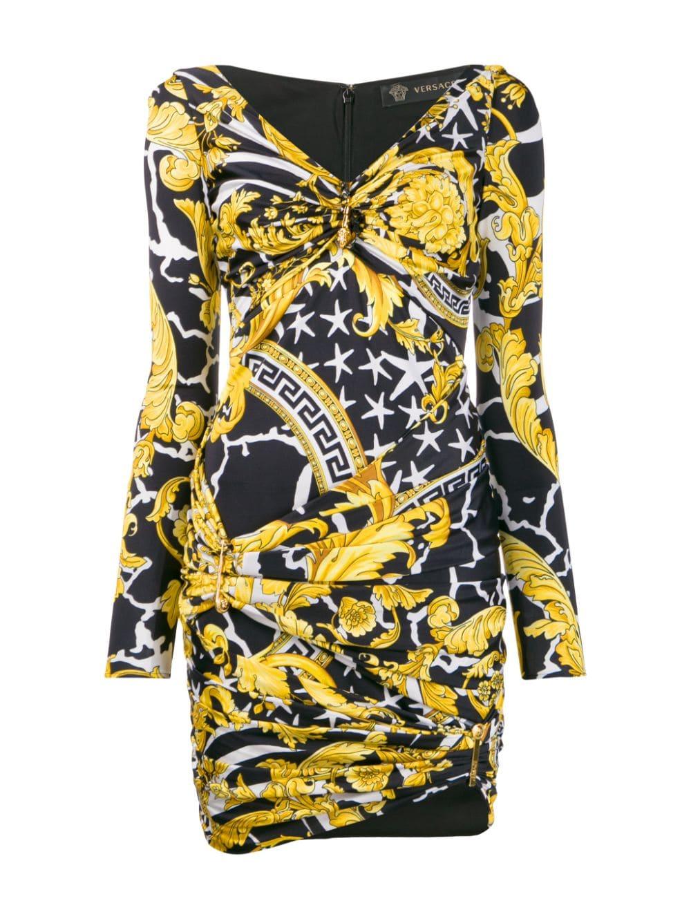 barocco print dress