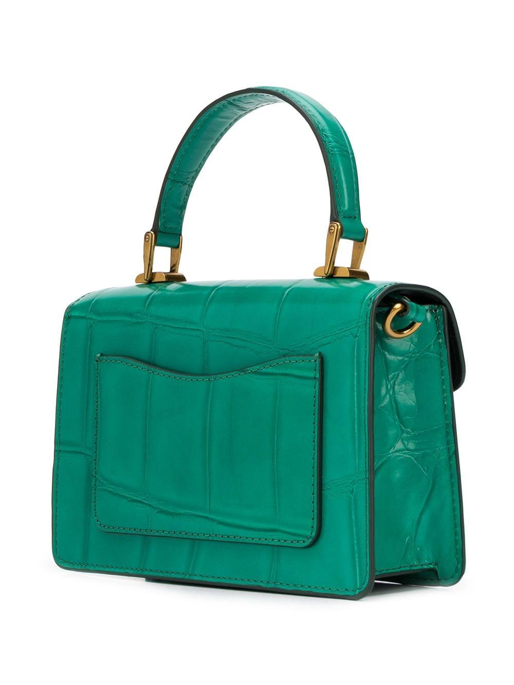 Marc Jacobs Leather The Downtown Crocodile-embossed Bag in Green - Lyst