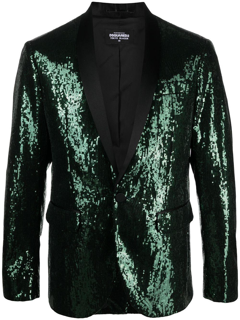 green glitter jacket