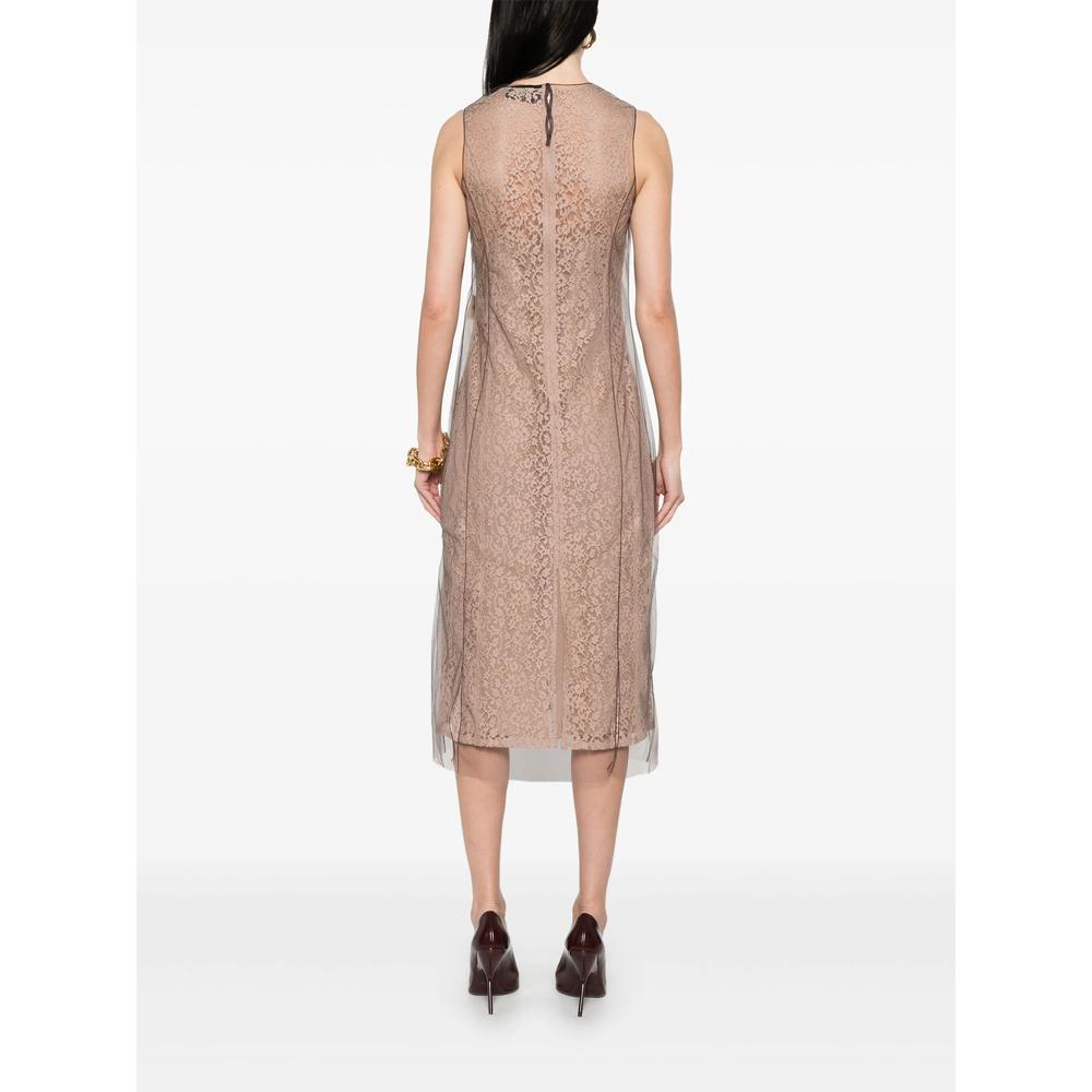 【関税込み】fendi FLORAL LACE DRESS Fendi // Black Sheer Floral Embroidered Dress – VSP Consignment
