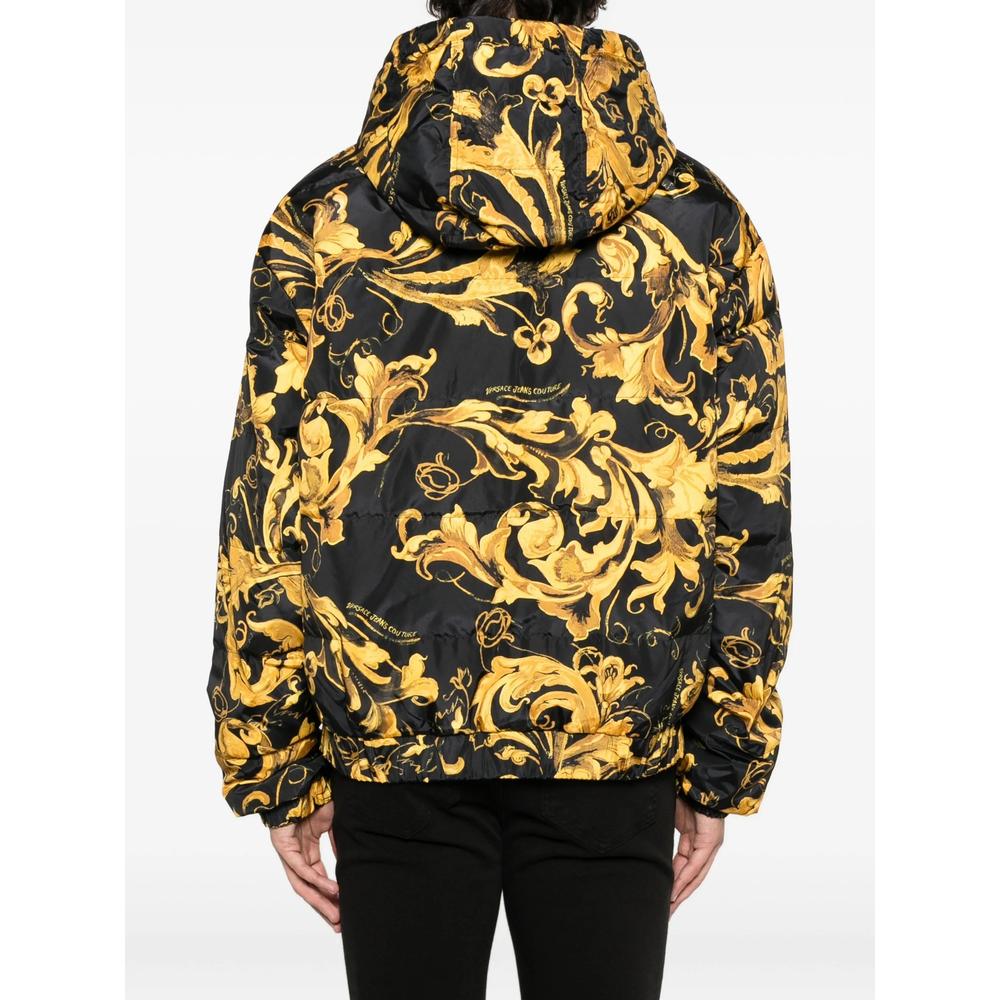 極希少 VERSACE BAROQUE HOODED NYLON JACKET Versace Jeans Couture Baroque-Print Hooded Jacket in Black for Men