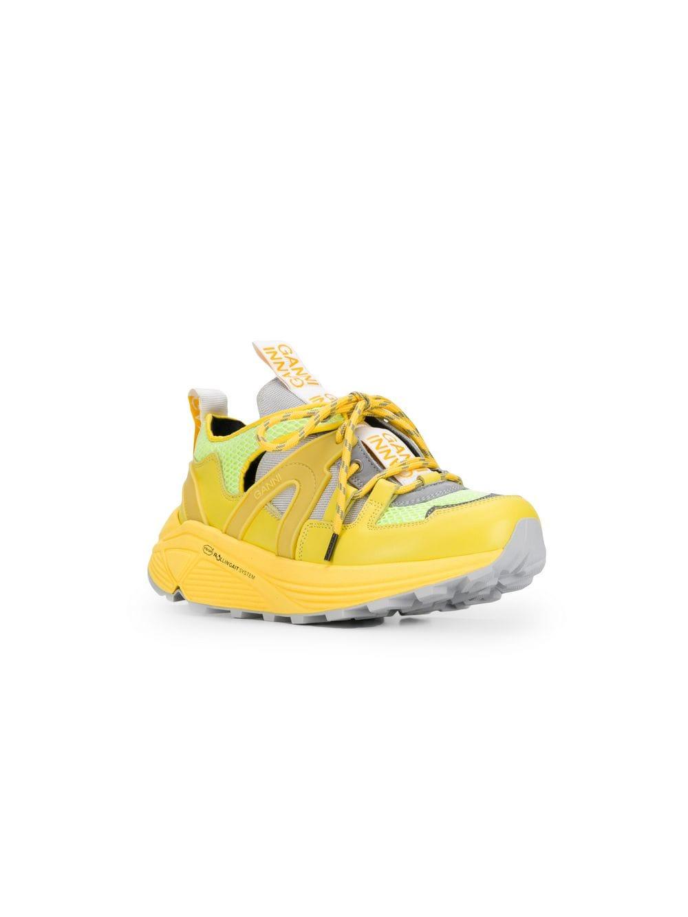 Shop Ganni Yellow Sneakers | UP TO 54% OFF
