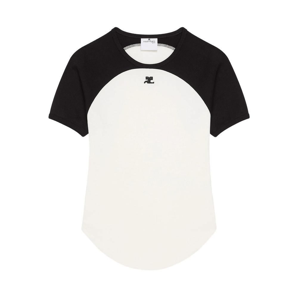 Tシャツ・カットソー COURREGES Women Tops 25P125MT0383FI0001 9999 BLACK AC T-SHIRT - courrèges