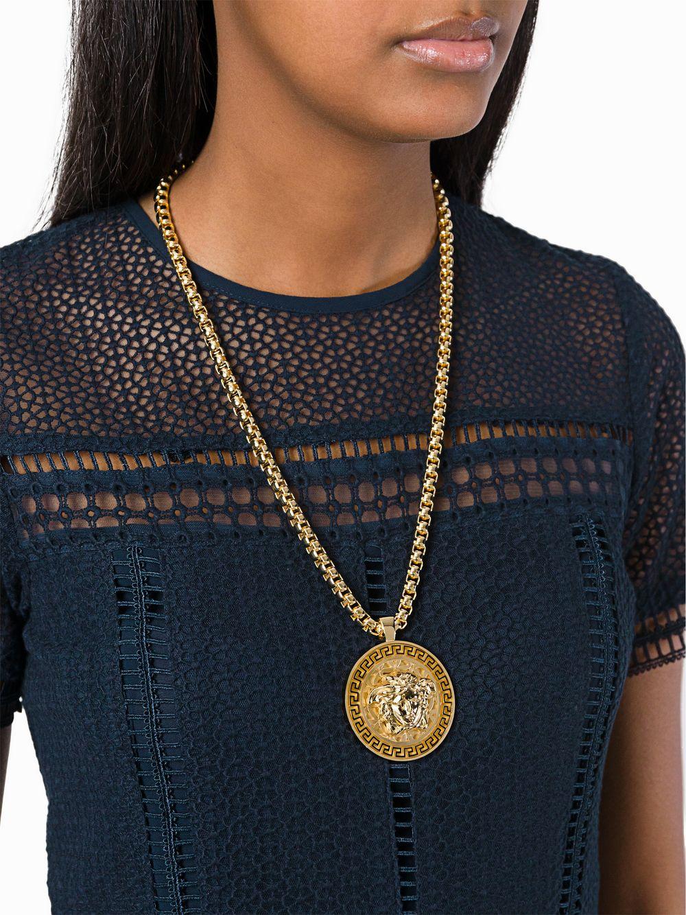 versace logo pendant
