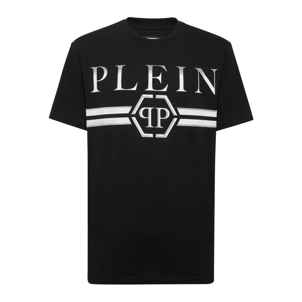 Tシャツ・カットソー Philipp Plein Short Sleeve Patches T-Shirt PHILIPP PLEIN MENS T-SHIRT VINTAGE SHORT SLEEVE RHINESTONES