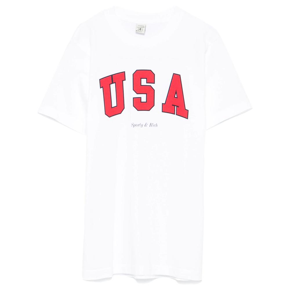 ★Sporty & Rich★ Chest Logo Short Sleeve T-Shirt Navy TSAW2 SRC Sailor Shirt - White/Navy – Sporty & Rich