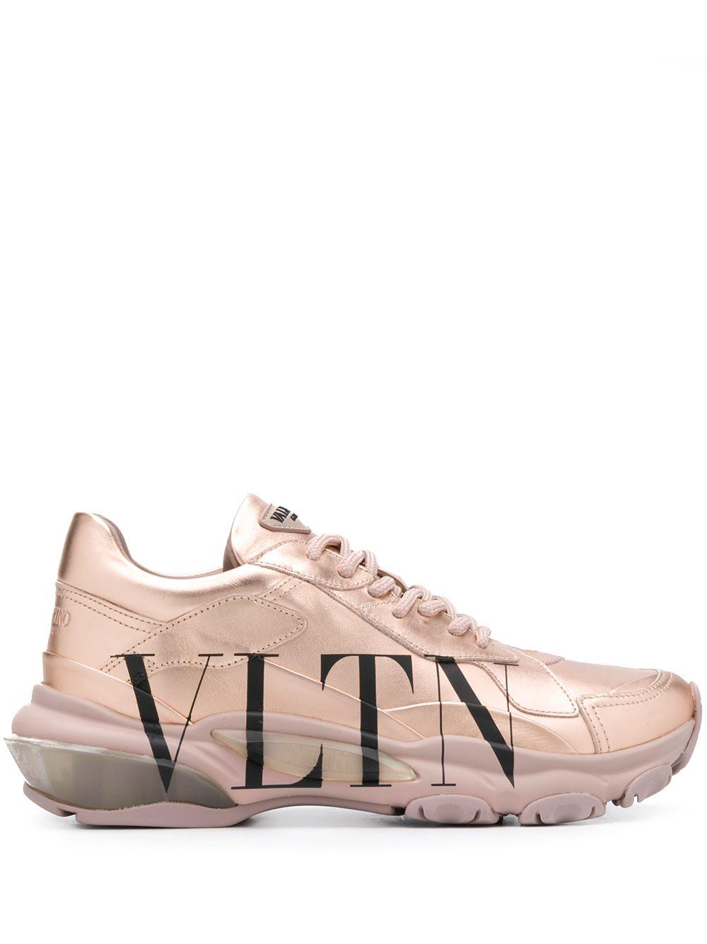 pink and gold valentino trainers