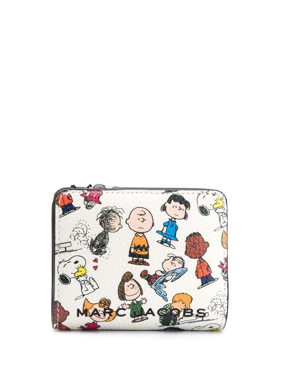 Marc Jacobs X Peanuts The Box Mini Compact Wallet in White - Lyst