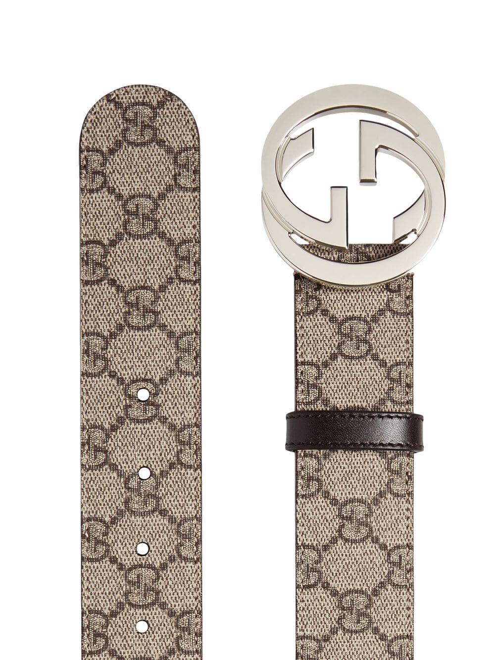 gucci gg supreme belt with g buckle