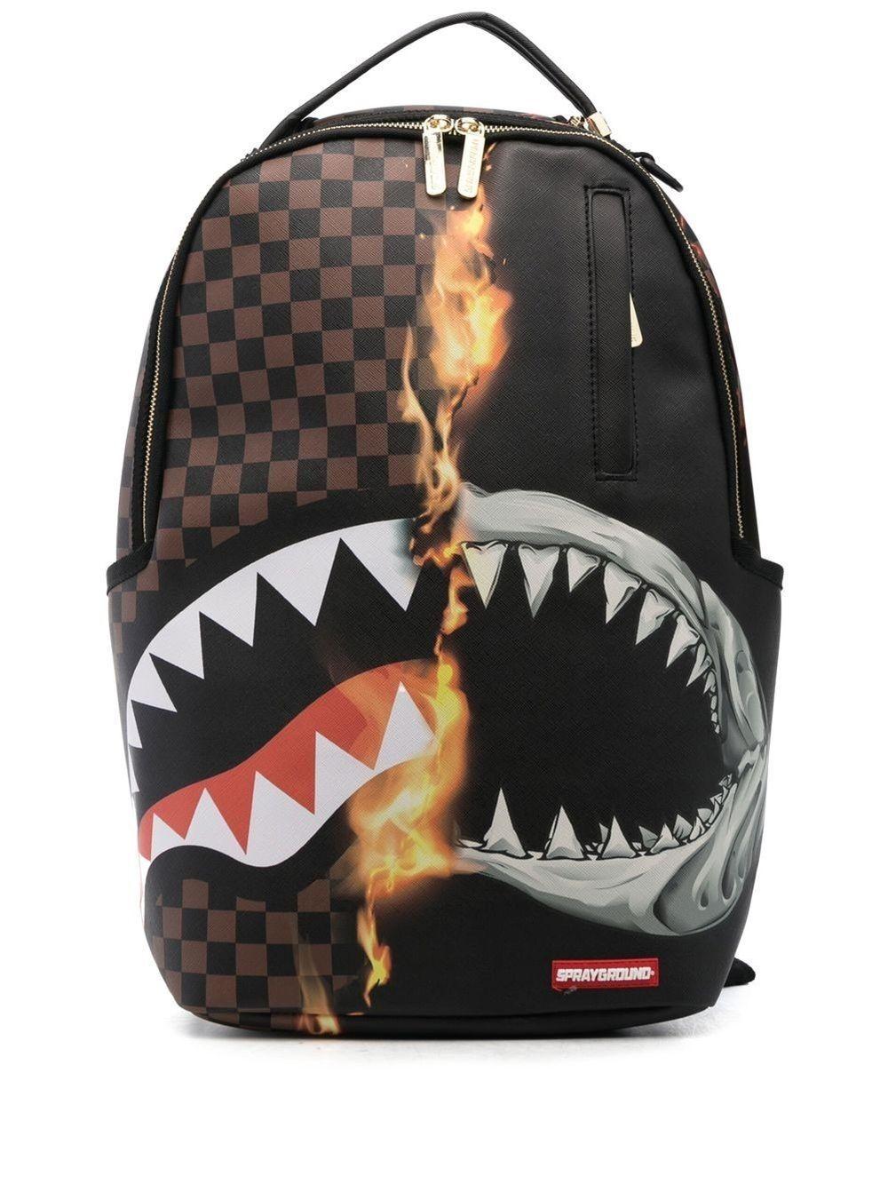 Sprayground Burnt Sharks In Paris Backpack in Black for Men Lyst