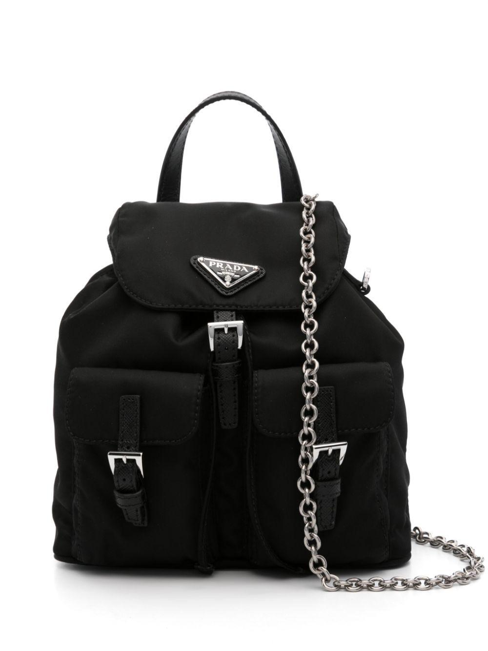 Prada small nylon bucket bag sale