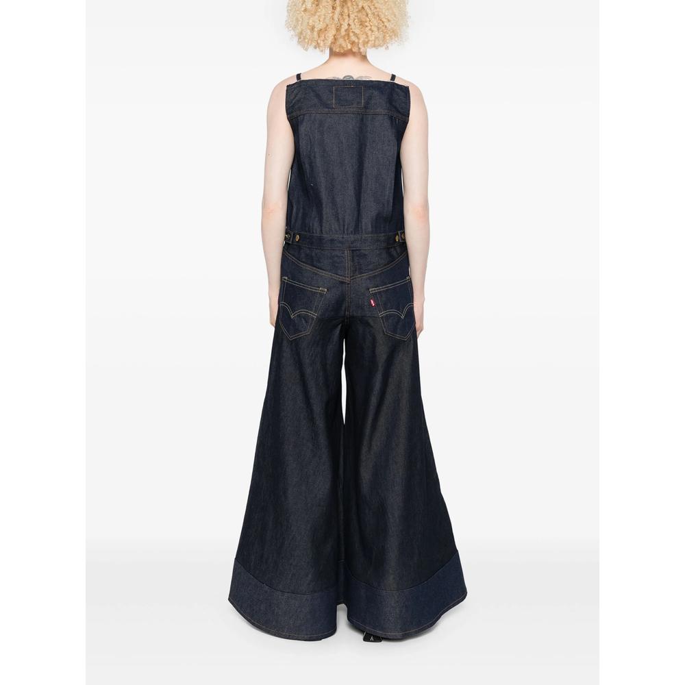 Levi's x Sacai Denim Wide-Leg Jumpsuit in Blue | Lyst UK