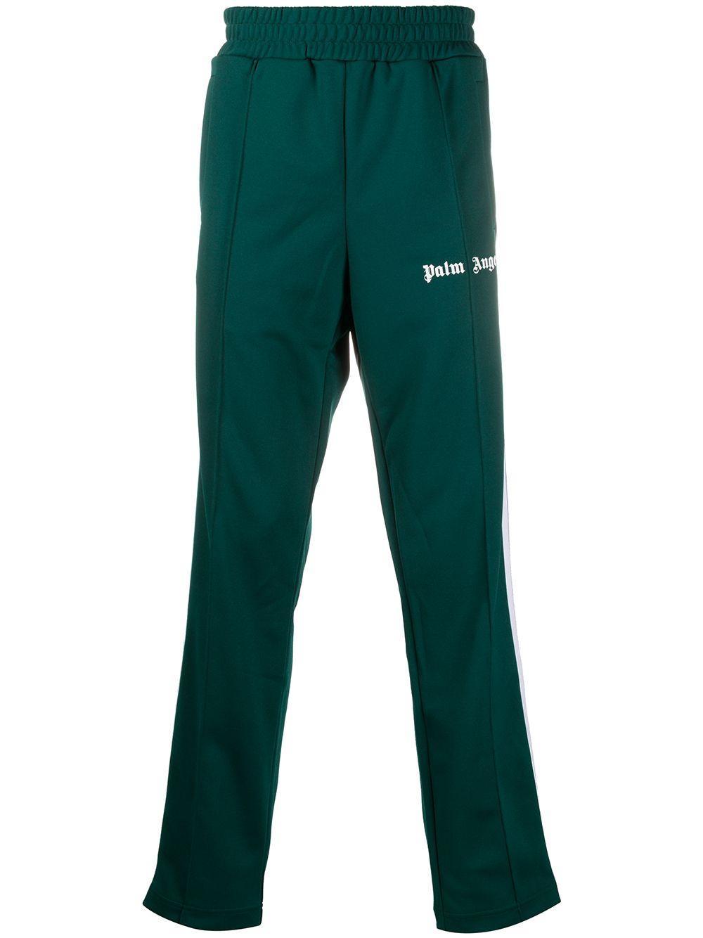 Palm Angels Side Stripe Track Pants in Green for Men - Lyst
