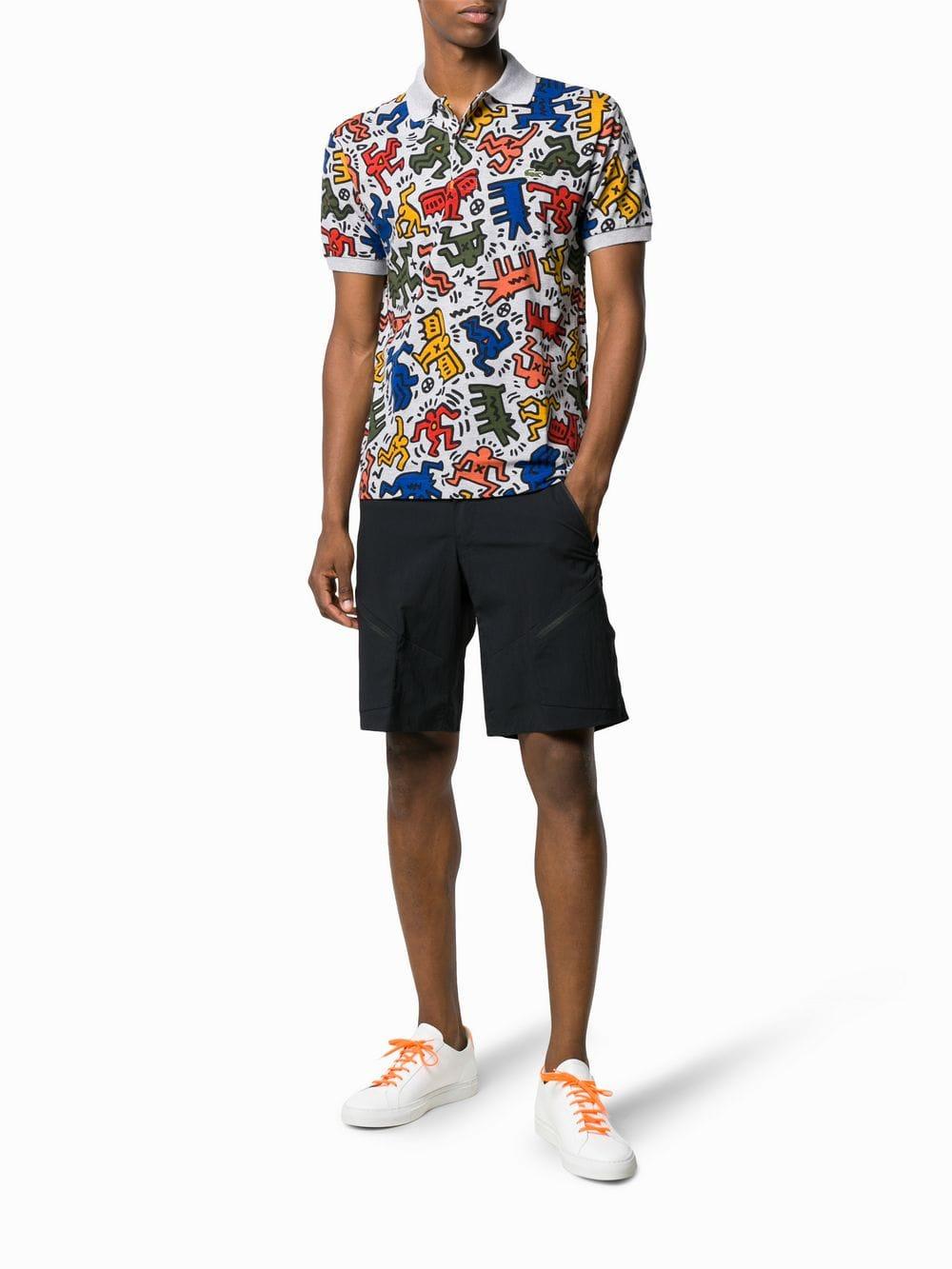 lacoste keith haring swim trunks