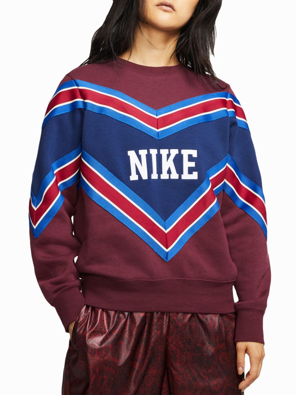 Nike Cotton Nsw Nsp Crewneck Sweatshirt in Red | Lyst
