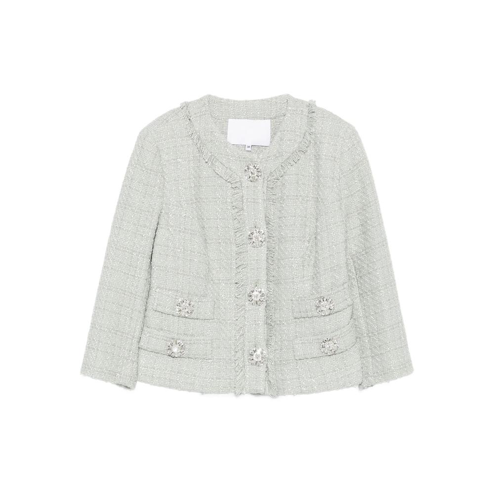 cochan♡Lumignon tweed fringe jacket 白 FRAME The Fringe Trim Tweed Jacket in White | Lyst