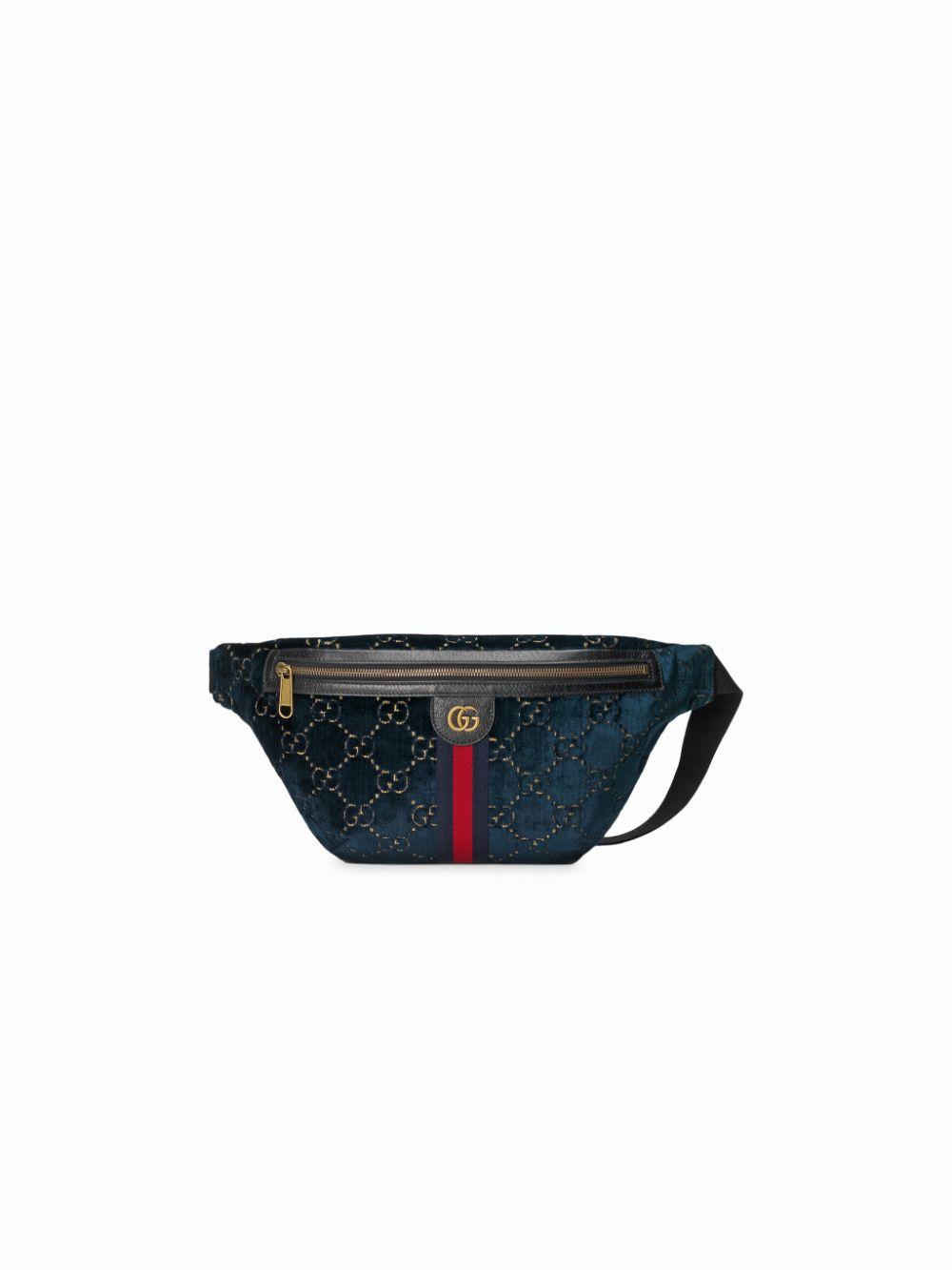 Gucci GG Velvet Belt Bag in Blue for Men Lyst