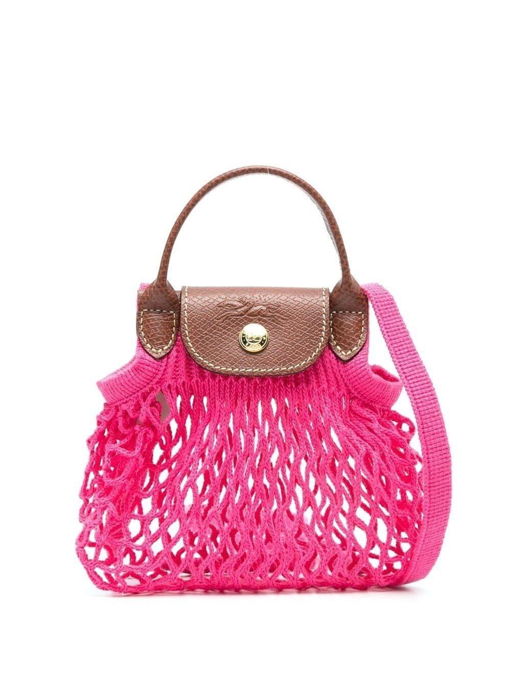 Longchamp Mini Interwoven Crossbody Bag in Pink Lyst