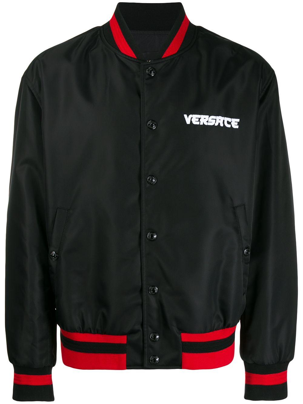 Versace Embroidered Medusa Bomber Jacket in Black for Men - Lyst