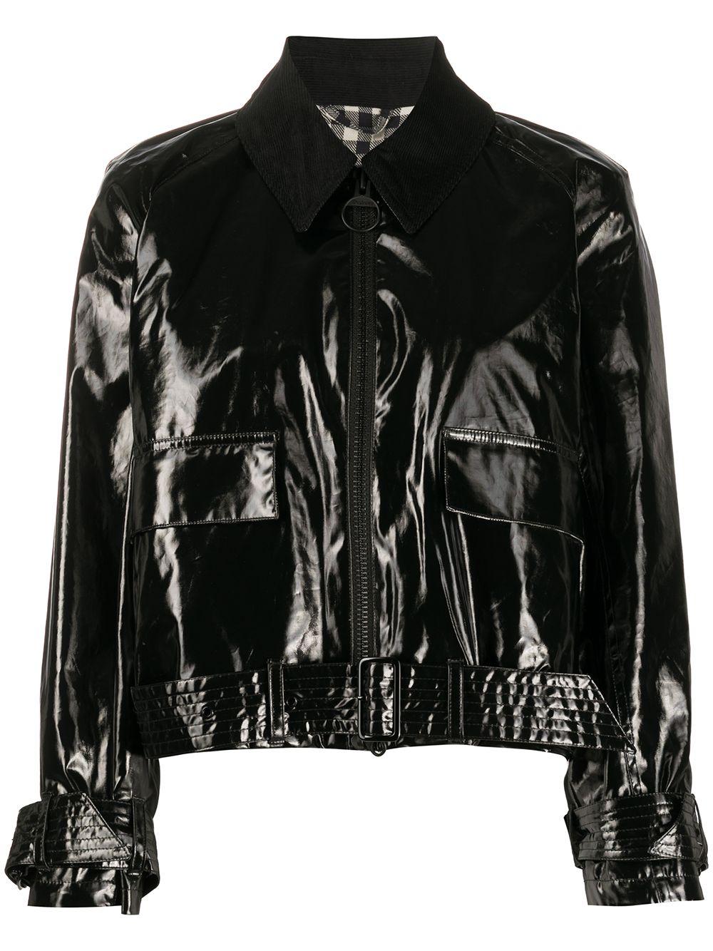 Barbour Cotton X Alexa Chung Emma Pvc Point-collar Bomber Jacket in ...