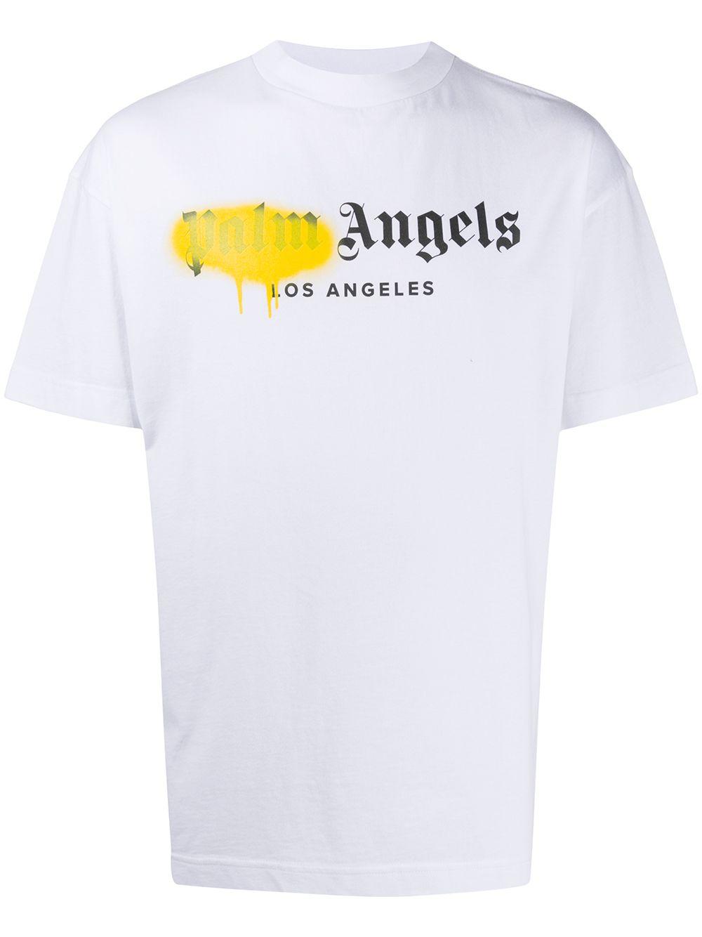 Palm angels t shirt wit hotsell