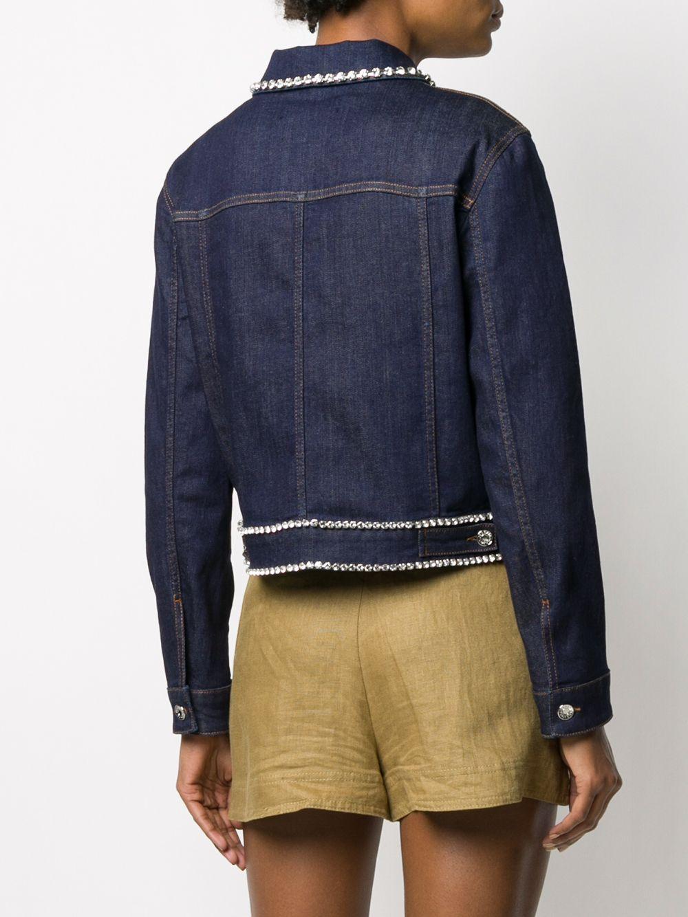 Dolce & Gabbana Denim Jacket With Rhinestone Details in Blue - Lyst