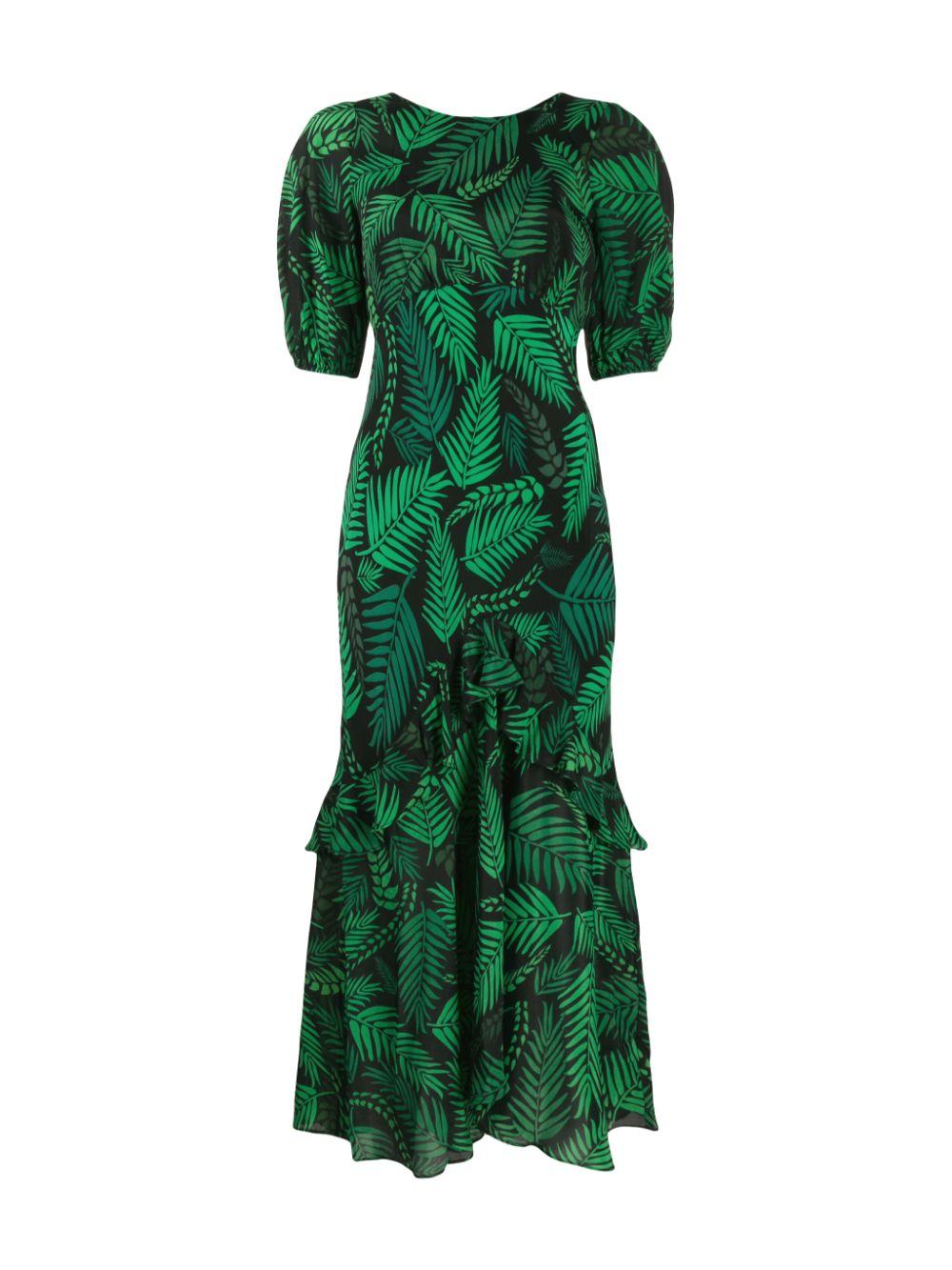 RIXO London Cheryl Printed Midi-dress in Green | Lyst RIXO London Cheryl Printed Midi-dress in Green | Lyst