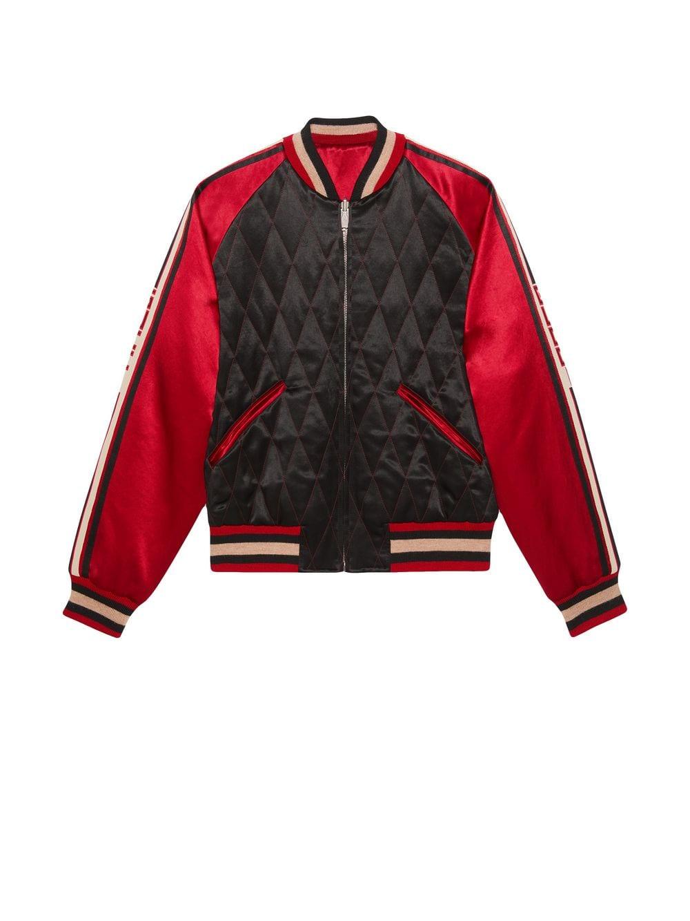 Gucci Reversible Acetate Bomber Jacket 