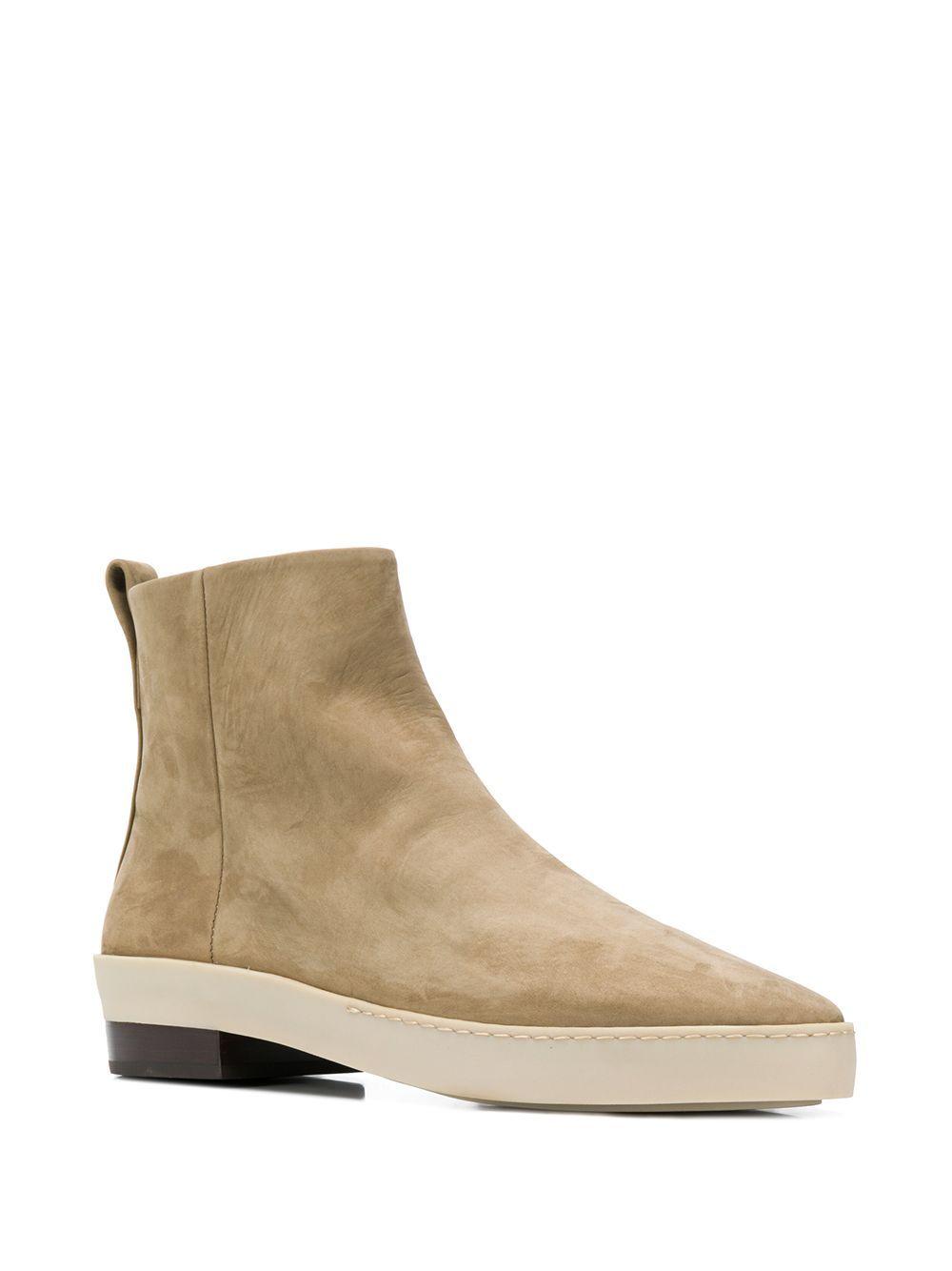 Fear Of God Leather Side Zip Ankle Boots in Brown for Men - Lyst