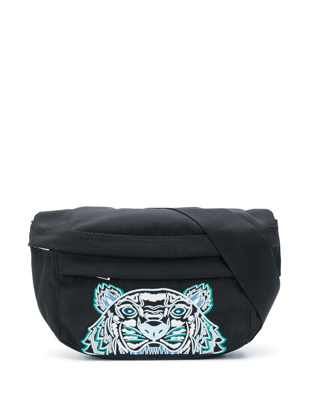 KENZO Canvas Kampus Tiger Bumbag in Black for Men | Lyst