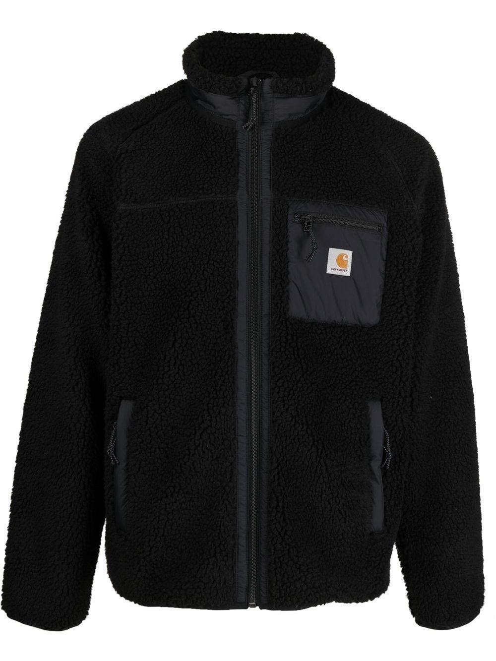 Carhartt WIP Fleece Zipped Jacket in Black for Men Lyst