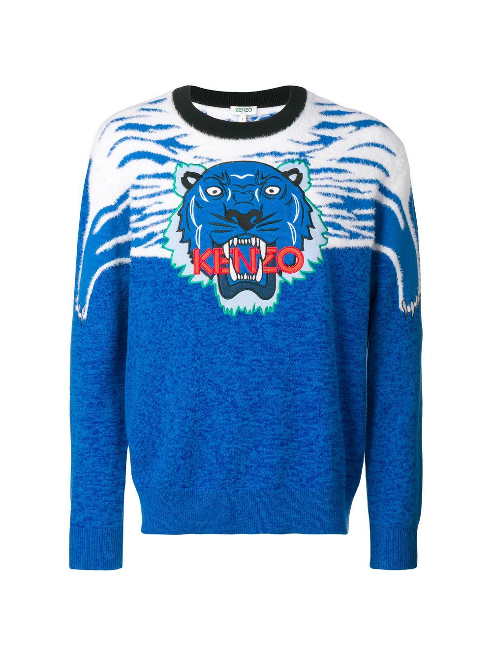 kenzo blue tiger jumper