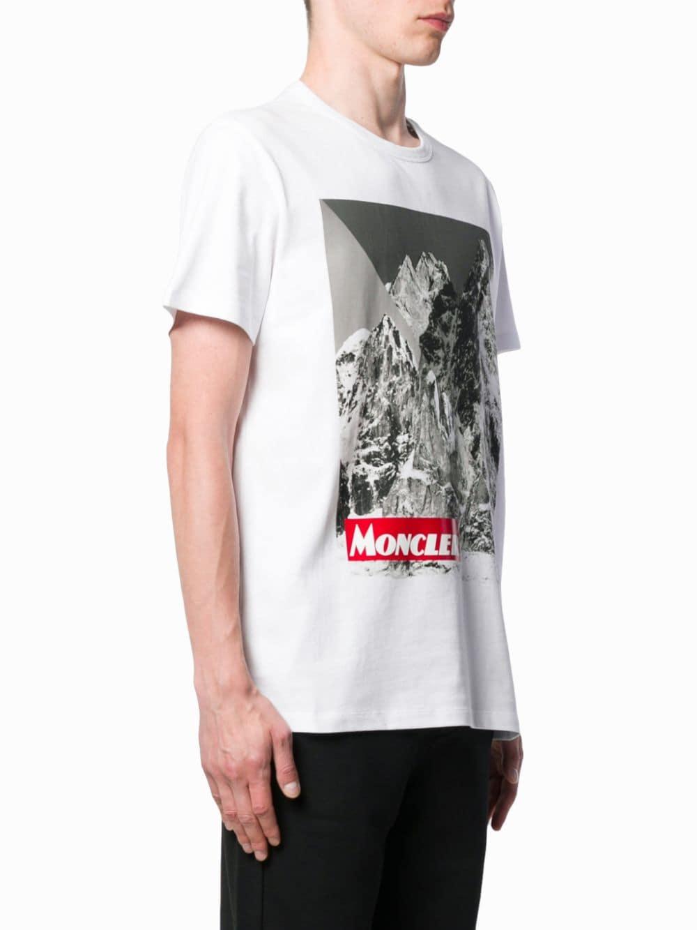 Moncler Mountain-print Cotton-jersey T-shirt for Men | Lyst