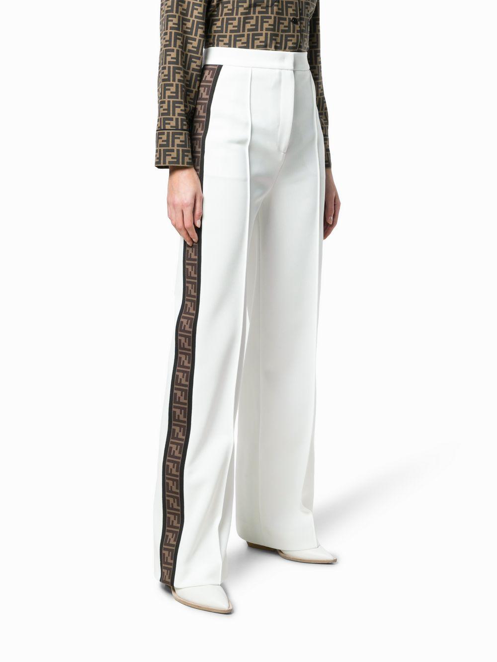 Fendi High-waisted Pleated Trousers in 