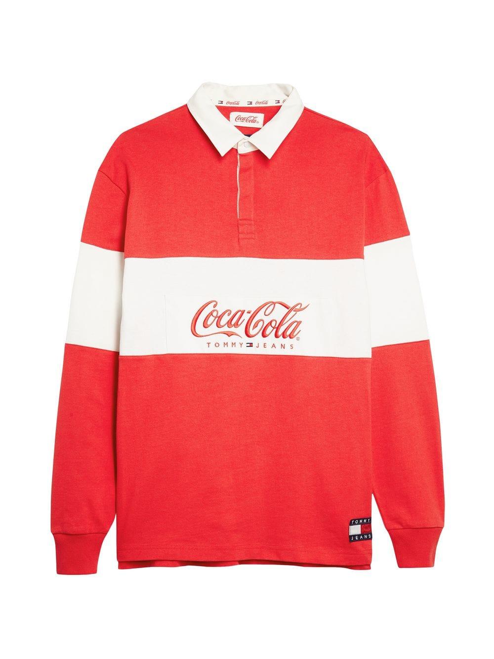 tommy hilfiger coca cola rugby shirt